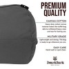 Bear & Bark Large Duffle Bag – Grey 38”x20” - 195.6L - Canvas Military and Army Cargo Style Duffel Tote for Men and Women - 3 of 4