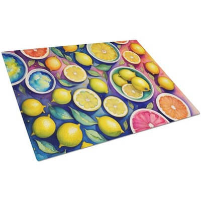 NEW Colorful Lemons Glass Cutting Board Decorative Tempered Glass Kitchen Cutting and Serving Board Large Size Chopping Board