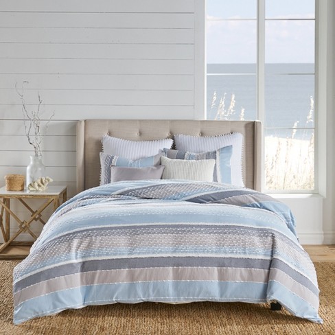 Santander King Comforter Set Blue, Blue And Grey King Bedding Sets