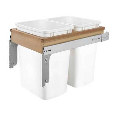 Rev-A-Shelf Top Mount Pull-Out Kitchen Waste Trash Container Bin for Wide Full Access Cabinet