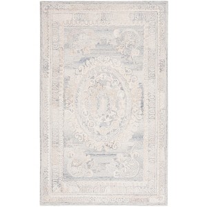 Aubusson AUB401 Handmade Tufted Area Rug - Grey/Ivory - 6' X 9' - Safavieh - 1 of 4