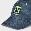 Kids' Minecraft Baseball Hat - Black Wash - 3 of 3