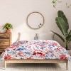 Deny Designs Ninola Design Liberty Colorful Petals Red and Blue King Comforter and Sham Set (2-3pc Set) - 3 of 4