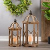 Decorative Hexagon Lantern Set for Modern Farmhouse Decor Set of 2 by Melrose - 2 of 3