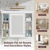 Sapphtopaz 35" Modern Wall Mounted Storage Cabinet with Mirror Door,Multifunctional Wall Cabinet with Open Shelves,Medicine Cabinet for Bathroom - 2 of 4