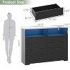 Zstar Modern 8 Drawers Dresser with Charging Station & LED Lights for Bedroom, Living Room, Hallway - 2 of 4