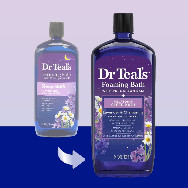 Dr Teal&#39;s Sleep Foaming Bath with Melatonin &#38; Essential Oils - 34 fl oz, 3 of 15