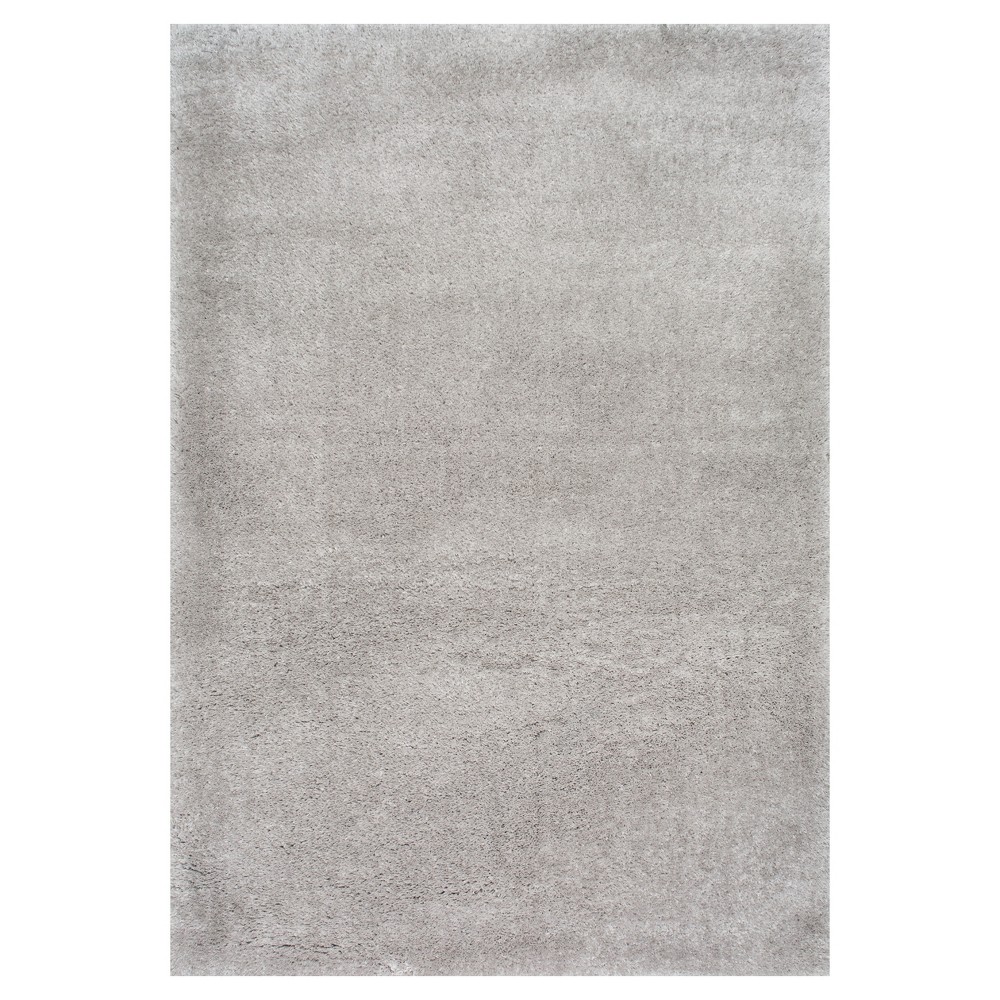 8'x10' Solid Loomed Area Rug Silver - nuLOOM