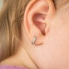 Girls' Clear CZ Huggie Hoops 14k Gold Earrings - In Season Jewelry - 3 of 4