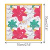 INSPIRE CHIC Women's Floral Printed Satin Square Flowers Silky Neck Scarves 1Pc - 3 of 4