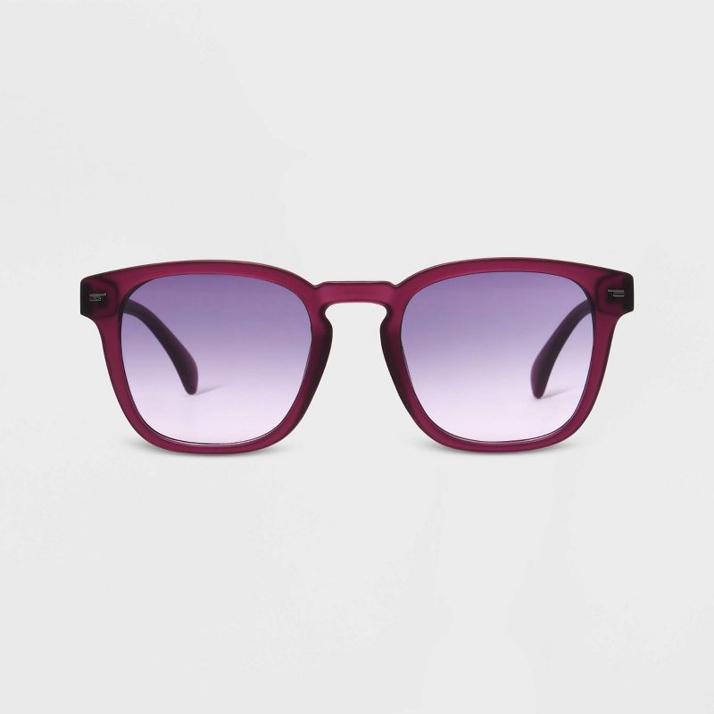 Women's Shiny Plastic Square Sunglasses with Gradient Lenses - Universal Thread™, 1 of 3