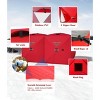 Insulated Pop-Up Ice Fishing Tent for 4-6 People - Portable Shelter with Air Vents, PVC Window & 212D Quilted Oxford Fabric, Easy Setup Winter Tent - 3 of 4