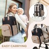 Itopfox Expandable Diaper Backpack for Twins - Dual Compartments, 26-36L Capacity, Includes Changing Pad & Stroller Straps, Unisex Black Khaki - 4 of 4
