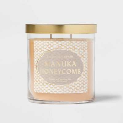 15.1oz 2-Wick Lidded Glass Jar Candle Makuna Honey Yellow - Opalhouse™