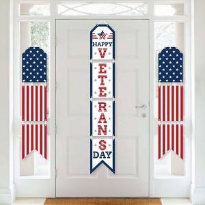 Big Dot of Happiness Happy Veterans Day - Hanging Vertical Paper Door Banners - Patriotic Wall Decoration Kit - Indoor Door Decor - 1 of 4
