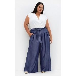 Women's Plus Size Santorini Pant - dark wash | CITY CHIC - 1 of 4