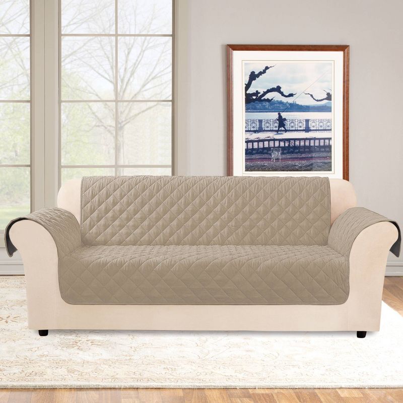 Microfiber Non-Slip Sofa Furniture Protector - Sure Fit, 3 of 6