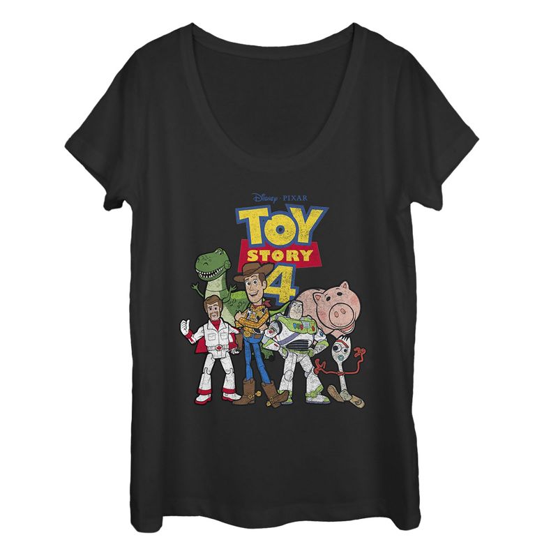 Women's Toy Story Character Logo Party Scoop Neck, 1 of 4