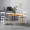 HOMCOM 55" Solid Wood Kitchen Table, Drop Leaf Tables for Small Spaces, Folding Dining Table - 2 of 4
