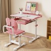 Tangkula Kid's Study Desk & Chair Set w/Tilt Desktop Book Stand Footrest Bar for Toddlers - 2 of 4