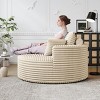 Small Modern Sleeper Sofa Chair in Corduroy with Headrest Pillow for Living Room Comfort -3irtyhousy - 3 of 4