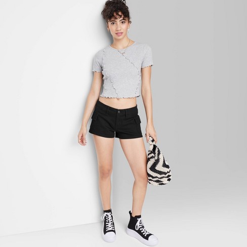 Women's Low-rise Cargo Utility Jean Shorts - Wild Fable™ : Target