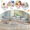 7-Piece Kids Folding Table & Chairs Set, Toddler Activity/Dining Set - 3 of 4