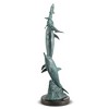 SPI Home Frolicking Dolphin Family Sculpture – Aluminum Coastal Art with Graceful Marine Design - 4 of 4