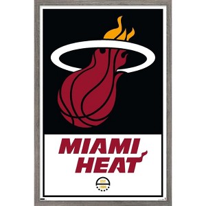 Trends International NBA Miami Heat - Logo 21 Framed Wall Poster Prints - 1 of 4