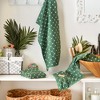 Bone Dry Microfiber Trellis Printed Pet Towel 3 Piece Set, Hunter Green - 3 of 4