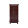 Tierra Traditional Wood 7 Lined Drawer Jewelry Armoire Merlot Brown - Powell: Freestanding Mirror Organizer - 4 of 4