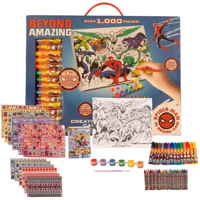 Marvel Avengers Spiderman Creative Coloring Canvas Painting and Activity Set for Kids, 1000+ pcs