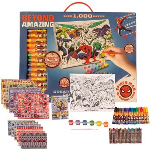 Marvel Avengers Spiderman Creative Coloring Canvas Painting and Activity Set for Kids, 1000+ pcs - 1 of 4