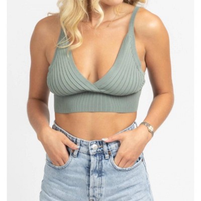 Women's SWEATER V-NECK CROP TANK - ENDLESS BLU.