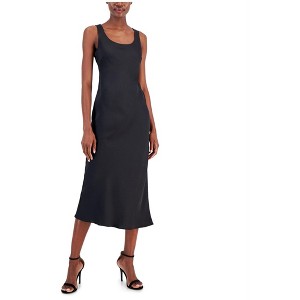 Anne Klein Womens Solid Bias Cut Midi Dress - 1 of 1