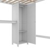 NicBex Full Size Bunk Bed with Desk Pine Frame Bed Frame with Storage Cabinet, Wardrobe, Bedside Table, Guardrails and Ladder, Space Saving - 4 of 4