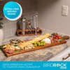 BIRDROCK HOME Acacia Wooden Serving Board with Handle - 31.5" Charcuterie Tray for Cheese, Meat, Fruit & Bread - Espresso Natural Wood. - 4 of 4