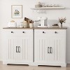 ODK Storage Cabinet, Wood Sideboard Buffet Cabinet with 2 Drawers & 2 Doors, Modern Minimalist Accent Furniture for Living Room, Kitchen, Dining Room - 3 of 4