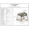 Urban Ambiance Luxury Industrial Ceiling Light 7.625''H x 9.5''W,  Galvanized Steel Finish,  Berkeley Collection, UHP3916 - 3 of 4