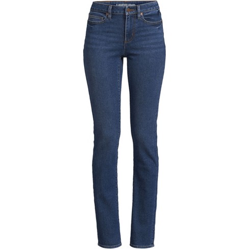 Indigo high-rise straight-leg jean