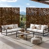 PexFix 72 in. x 47 in. Outdoor Privacy Rectangle Screen Galvanized Steel Panel Divider in Brown - 2 of 4