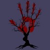 Women's Design By Humans Halloween Tree By aisenArt Racerback Tank Top - 2 of 3