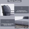 Ainfox Outdoor Wicker Loveseat Rocking Chair, Patio Rattan Rocker Chair with Cushions Cozy Rocking Wicker Furniture for Garden Backyard Porch - 3 of 4
