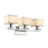 Chloe Lighting Trilluminate Contemporary 3 Light Chrome Finish White Opal Glass Bath Vanity Wall Fixture 24"Wide - 3 of 4