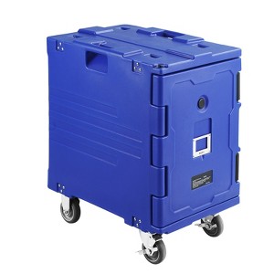 VEVOR Insulated Food Pan Carrier, 82 Qt Hot Box for Catering, LLDPE Food Box Carrier with One-Piece Buckle, Front Loading Food Warmer, Blue - 1 of 4