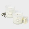 Gift Set of 2 4.5oz Milky Coastal Wind and Lavender and Rainwater Lily Jar Candle - Threshold™ - 3 of 3