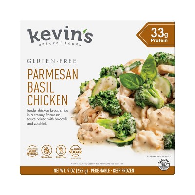 Kevin's Natural Foods Frozen Gluten Free Parmesan Basil Chicken - 9oz