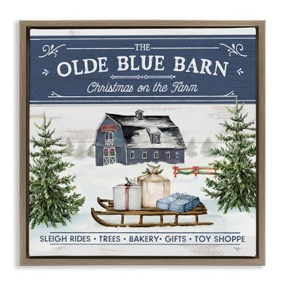 Stupell Industries Christmas on Farm Phrase, 25" x 25"