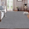 10'× 13' Washable Large Area Rug, Non-Slip, Low Pile, Modern Solid Grey, Stain Resistant Carpet for Living Room, Bedroom, Home Office - 3 of 4