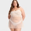Women's Straight Neck Lingerie Babydoll Slip Dress - Auden™ - 3 of 3